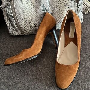 MICHAEL KORS Made in Italy Brown Suede Luxury Heels/ Pumps Size 7